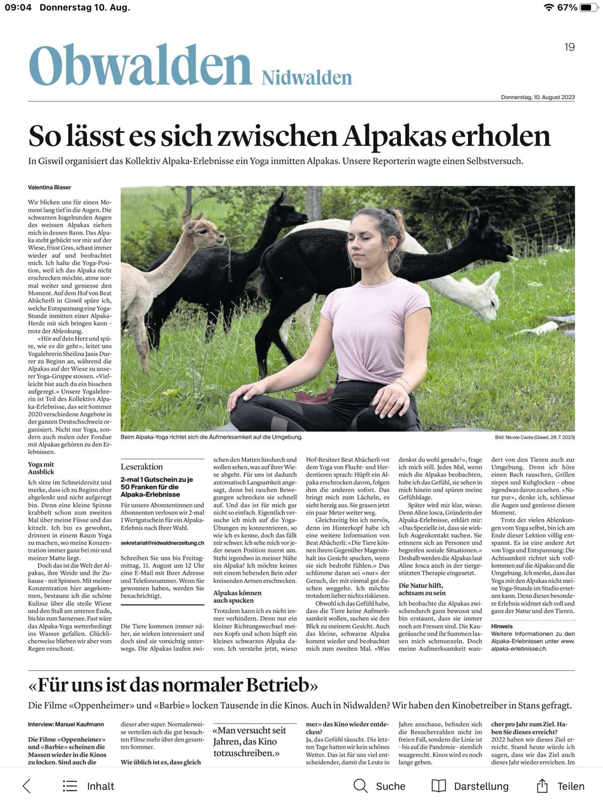 Alpaka Yoga Malen inmitten Alpakas Alpaka Erlebnisse Schweiz